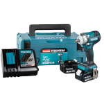 Máy siết bu lông dùng pin Makita DTW300FJX4 (Sạc nhanh(DC18RC), 2 pin 3.0Ah(BL1830B))