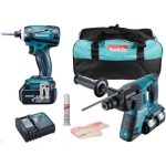 Bộ sản phẩm máy khoan, máy vặn vít Makita DLX2071PM1