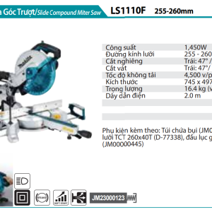 Máy Cưa Trượt Đa Góc Makita LS1110F (260mm)